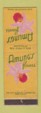 Matchbook Cover - Amling's Flowers Orchid WORN