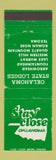 Matchbook Cover - Oklahoma State Lodges Texoma Roman Nose Lake Murray WEAR