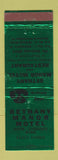 Matchbook Cover - Bethany Manor Motel Bethany OH