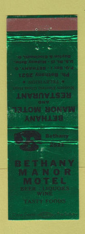 Matchbook Cover - Bethany Manor Motel Bethany OH