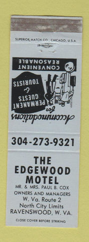 Matchbook Cover - Edgwood Motel Ravenswood WV WEAR