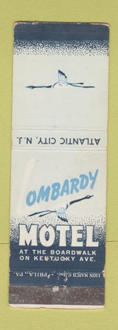 Matchbook Cover - Lombardy Motel Atlantic City NJ WEAR