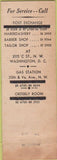 Matchbook Cover - US Army Headquarters Co Washington DC WORN