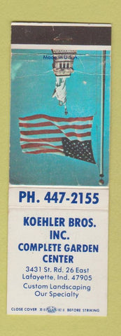 Matchbook Cover - Koehler Bros Garden Center Lafayette IN WEAR