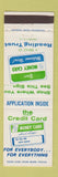 Matchbook Cover - Reading Trust PA Credit Card