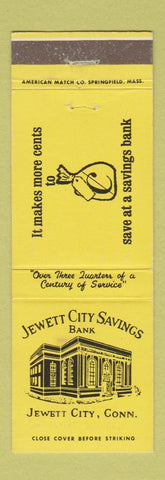 Matchbook Cover - Jewett City Savings Bank Jewett City CT