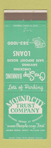 Matchbook Cover - Mount City Trust Company St Louis MO