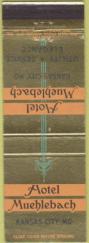 Matchbook Cover - Hotel Muehleback Kansas City MO