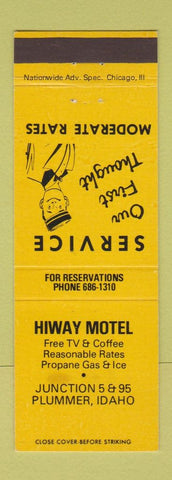 Matchbook Cover - Hiway Motel Plummer ID