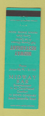 Matchbook Cover - Midway Bar Janesville WI