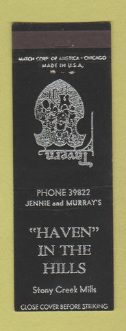 Matchbook Cover - Haven in the Hills Tavern