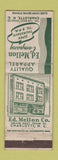 Matchbook Cover - Ed Mellon Charlotte NC clothes WORN