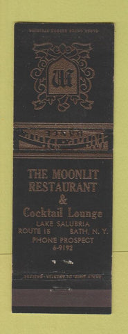 Matchbook Cover - Moonlit Restuarant Bath NY Lake Salubria