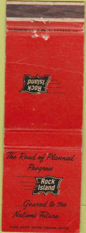 Matchbook Cover - Rock Island Railroad CREASE