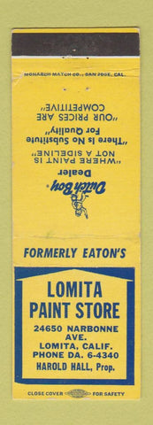 Matchbook Cover - Lomita Paint Store Lomita CA Dutch Boy