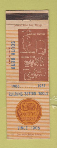 Matchbook Cover - South Bend Lathe Works IN 1957