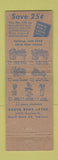 Matchbook Cover - South Bend Lathe Works IN 1957