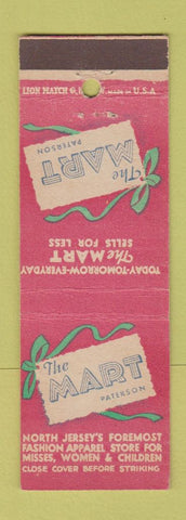 Matchbook Cover - The Mart Peterson Clothes NJ?
