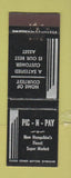 Matchbook Cover - Pic n Pay Grocery NH