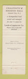 Matchbook Cover - Chalfonte Haddon Hall Atlantic City NJ