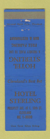 Matchbook Cover - Hotel Sterling Cleveland OH