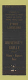 Matchbook Cover - University Grille Oakland CA WEAR