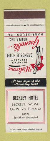 Matchbook Cover - Beckley Hotel WV Grenoble