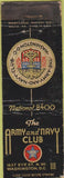 Matchbook Cover - Army Navy Club Washington DC CREASES