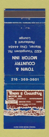 Matchbook Cover - Town and Country Motor Inn Warren OH WEAR