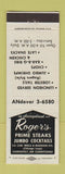 Matchbook Cover - Roger's Steak Restaurant Chicago IL