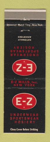 Matchbook Cover - EZ Underwear Hosiery Jackson Heights NY