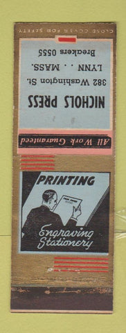 Matchbook Cover - Nichols Press Lynn MA WEAR