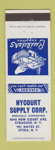 Matchbook Cover - Hycourt Supply Utica Syracuse NY lumber