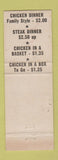 Matchbook Cover - Chicken Cuisine Grandview MO WEAR