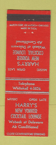 Matchbook Cover - Harry's New Yroker Chicago IL