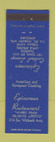 Matchbook Cover - Epicurean Restaurant Chicago IL