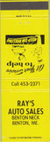 Matchbook Cover - Ray Auto Sales Benton Neck ME