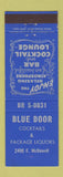 Matchbook Cover - Blue Door Bar