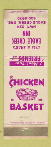 Matchbook Cover - Eagle Creek Inn Eagle Creek OR Chicken in Basket WORN