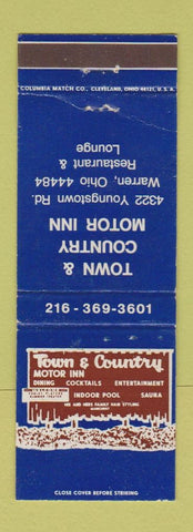 Matchbook Cover - Town and Country Motor Inn Warren OH WEAR