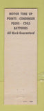 Matchbook Cover - Sam's Auto Electric Service