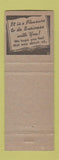 Matchbook Cover - Sperduti's Frontier oil gas Restaurant Lockport NY WEAR