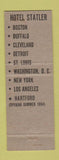 Matchbook Cover - Hotel Statler Boston Buffalo Detroit Los Angeles Washington DC