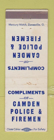 Matchbook Cover - Camden Police Firemen NJ? WEAR