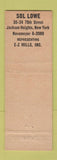 Matchbook Cover - EZ Underwear Hosiery Jackson Heights NY