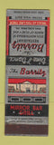 Matchbook Cover - Barritz Mirror Bar Grill Restaurant Philadelphia PA