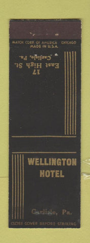 Matchbook Cover - Wellington Hotel Carlisle PA