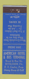 Matchbook Cover - American Hotel Bus Terminal Bethlehem PA