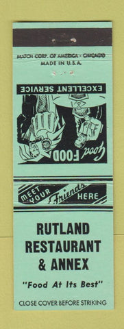 Matchbook Cover - Rutland Restaurant Annex