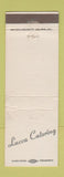Matchbook Cover - Lucca Catering Castro Valley Oakland San Leandro CA WEAR